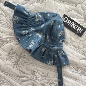 OshKosh B'gosh Denim Blue Floral Hat